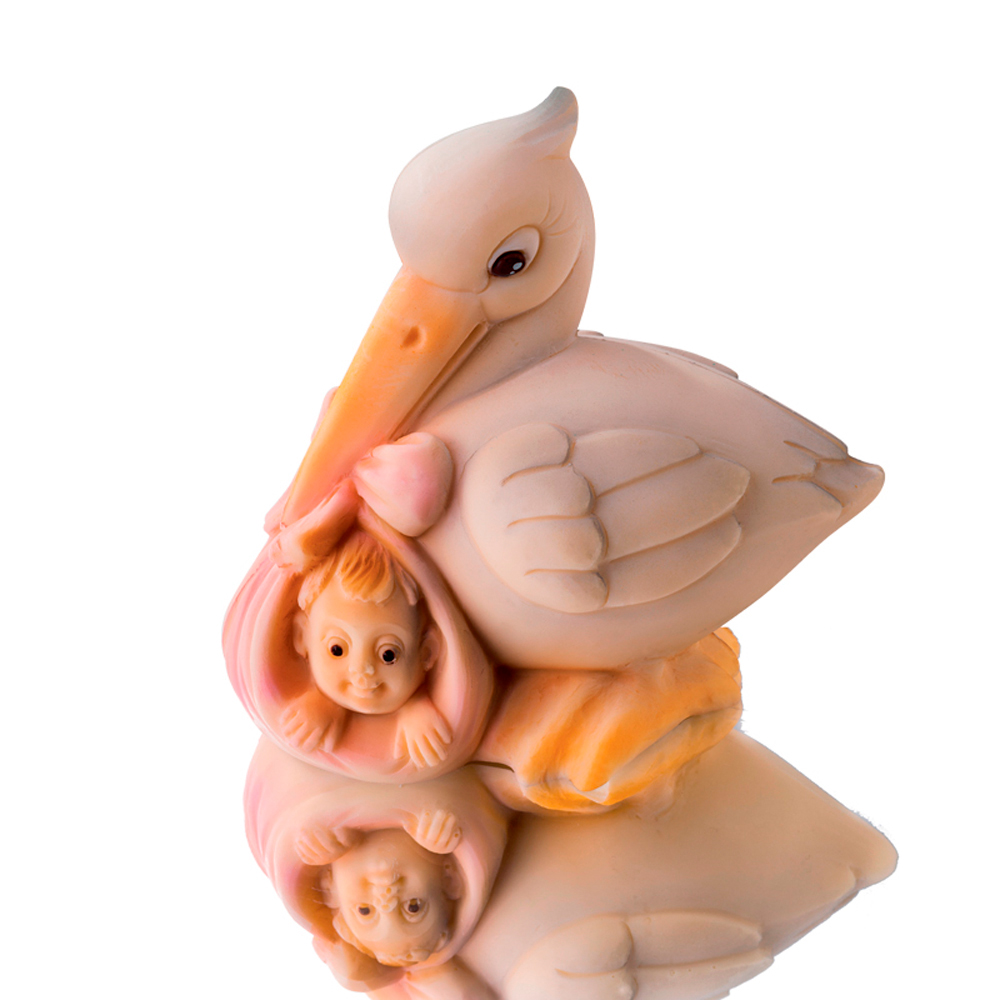 Cigogne avec bébé - Moule en silicone