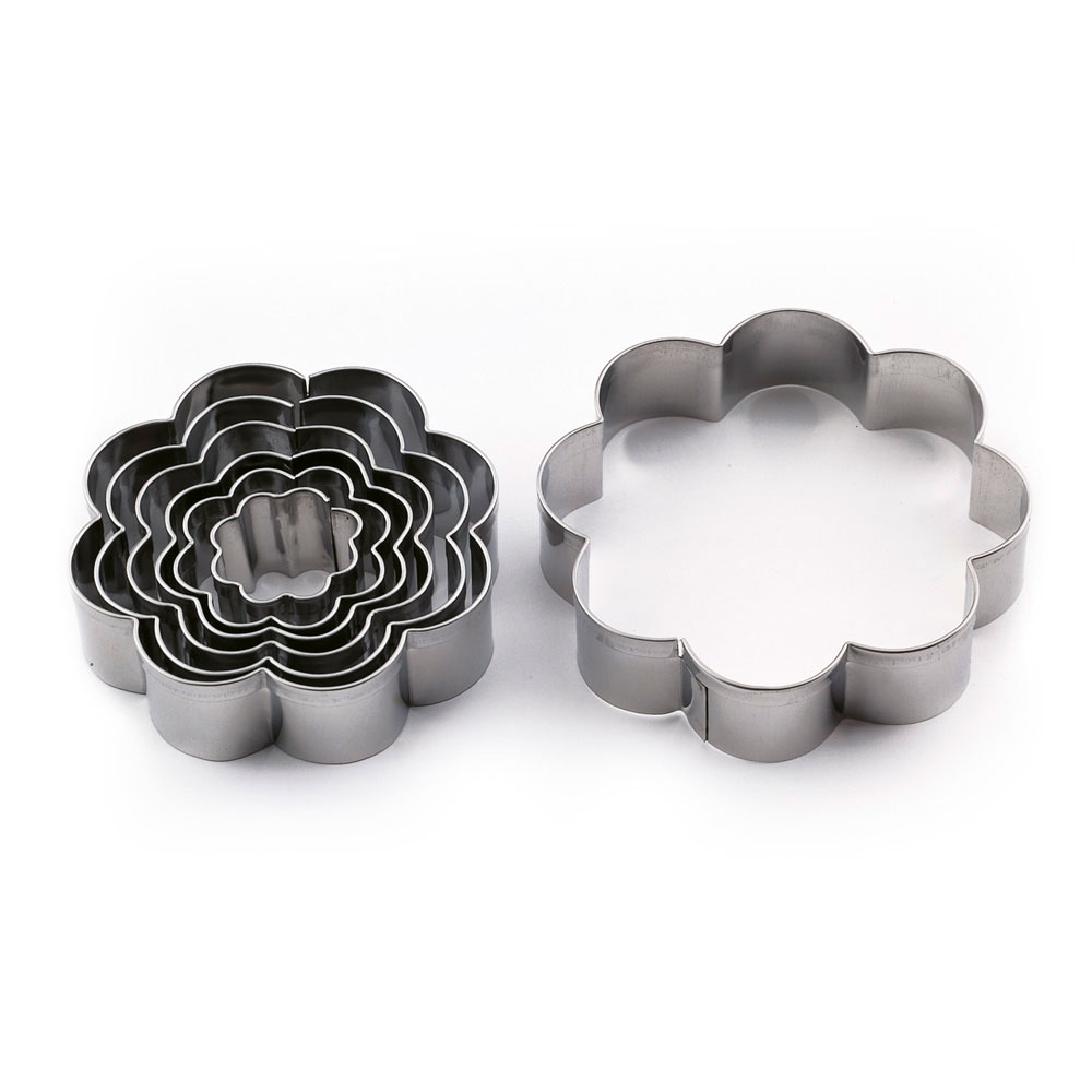 8 petals flower pastry cutter set