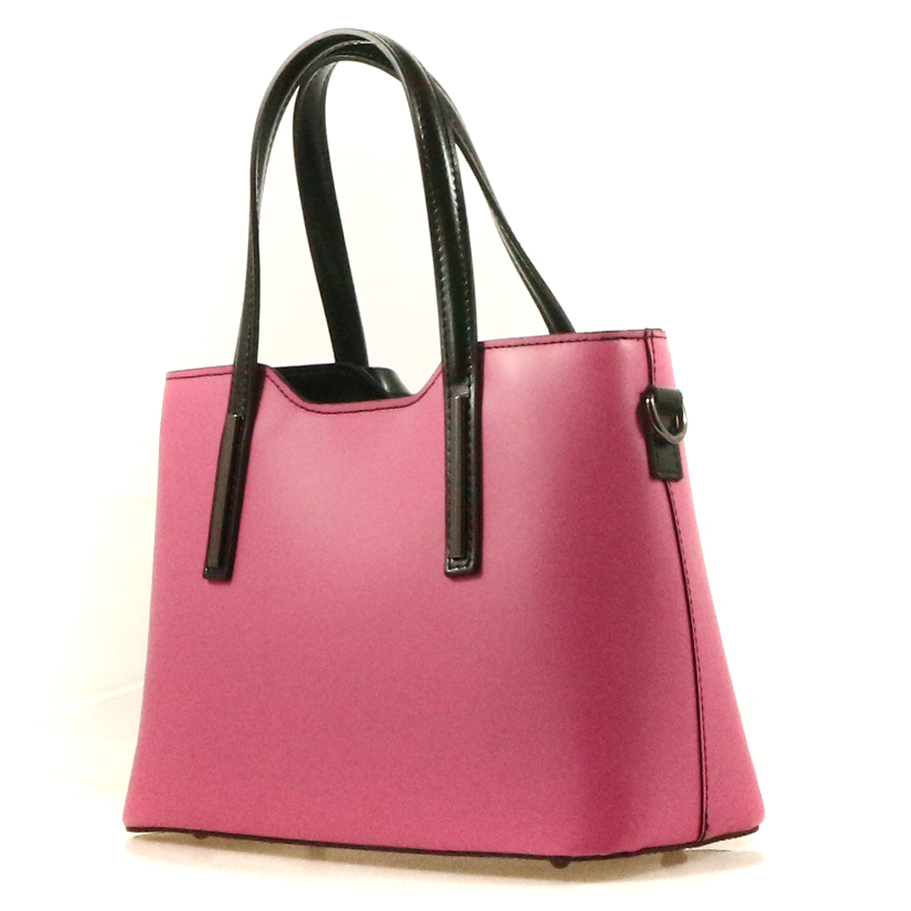 Manrico Desiderata Borsa a mano e tracolla  Fuxia+Nero