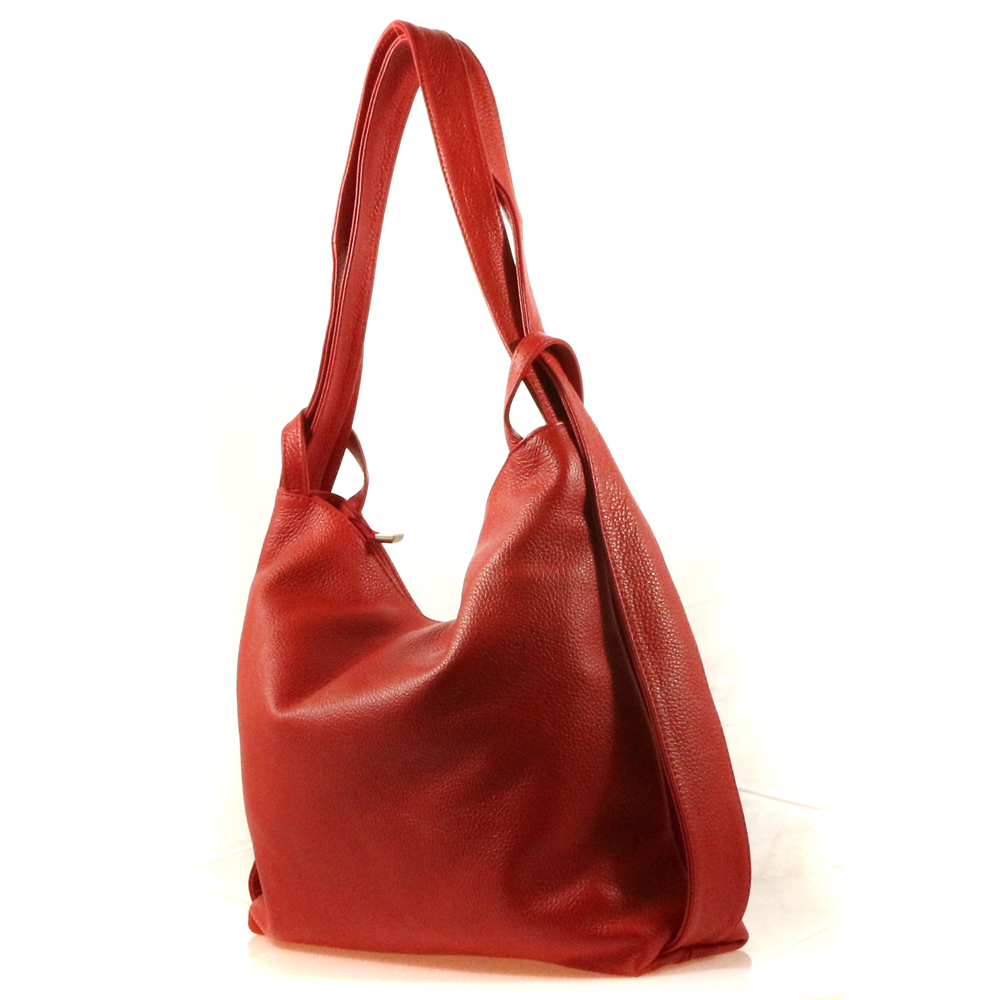 Manrico Aria Borsa a spalla trasormabile in zaino  Rosso scuro