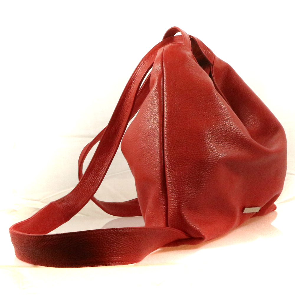 Manrico Aria Borsa a spalla trasormabile in zaino  Rosso scuro