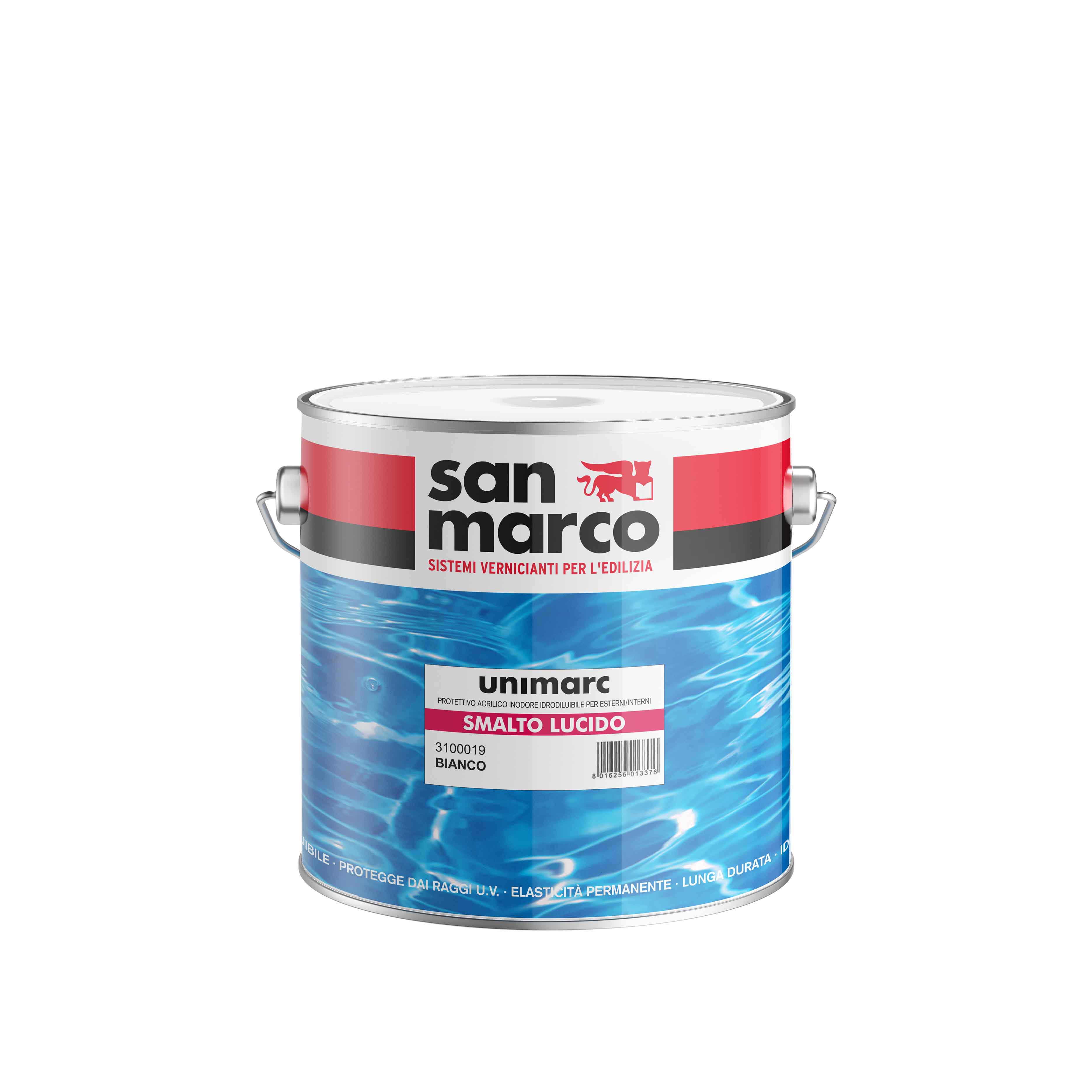 UNIMARC SMALTO LUCIDO Smalto per legno, metallo e ceramica a effetto lucido; permette di ottenere superfici traspiranti e idrorepellenti. | San Marco