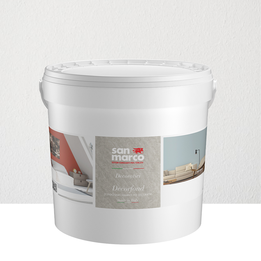 DECORFOND Fondo uniformante ideale per pitture decorative; si applica prima della pittura per ottenere fondo omogeneo su tutta la parete | San Marco