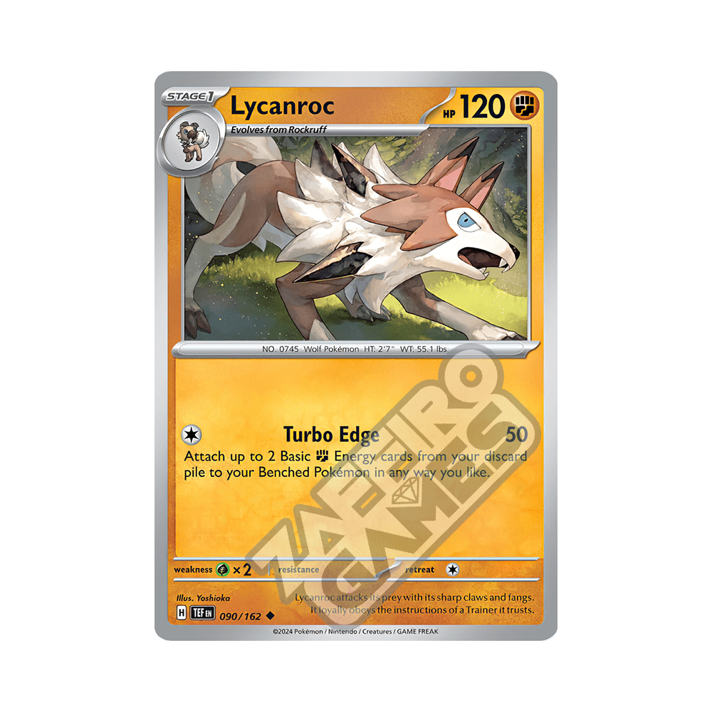 lycanroc pokemon card value Amazon.com: Pokemon - Lycanroc ex 241/193 - Paldea Evolved