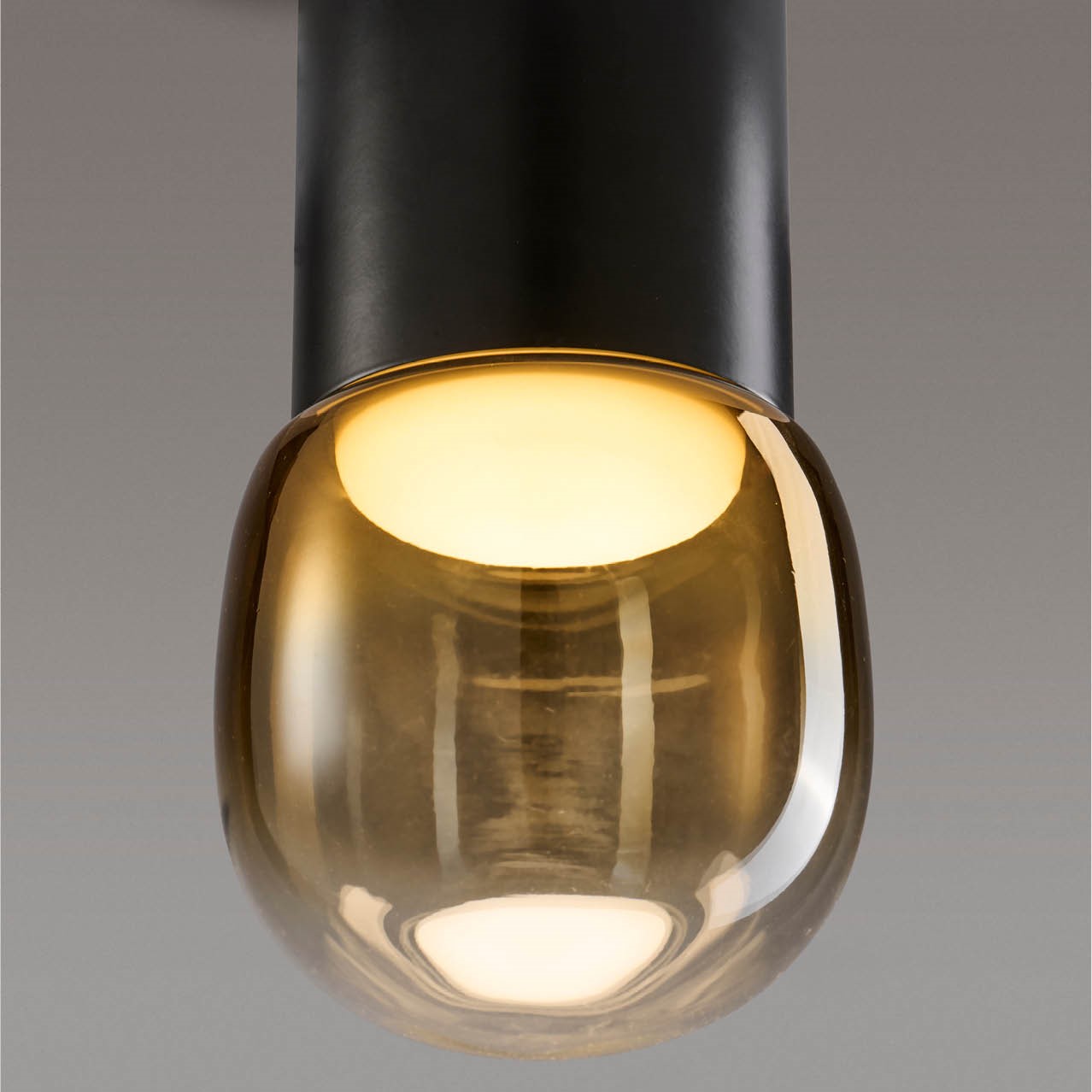 MODIGLIANI PLAFONIERA BASE A LED INTEGRATO SMALL NERO 8W 3000K DIMMERABILE + DIFFUSORE IN VETRO SMALL ORO