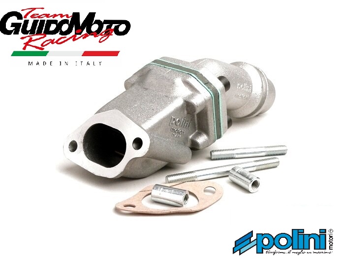 COLLETTORE ASPIRAZIONE LAMELLARE Ø 24 VESPA 50 125 PRIMAVERA ET3 POLINI  Specialista Vespa, Lambretta, Ciao e Vintage