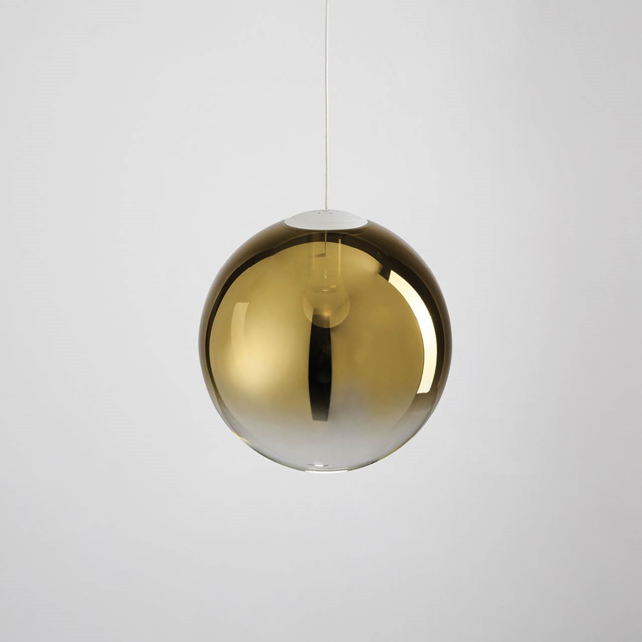 BUBBLES MONTATURA LED BIANCO 10W 2700K-3000K-4000K DIMMERABILE + DIFFUSORE IN VETRO Ø 25 CM ORO