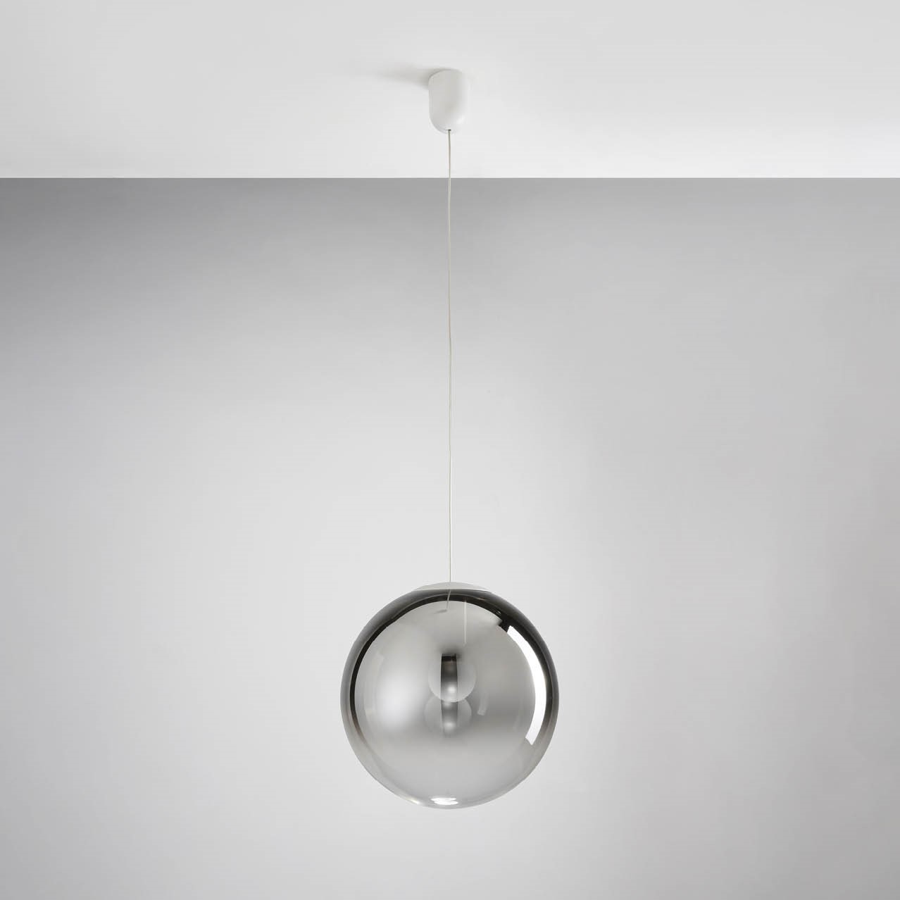 BUBBLES MONTATURA LED BIANCO 10W 2700K-3000K-4000K DIMMERABILE + DIFFUSORE IN VETRO Ø 30 CM CROMO