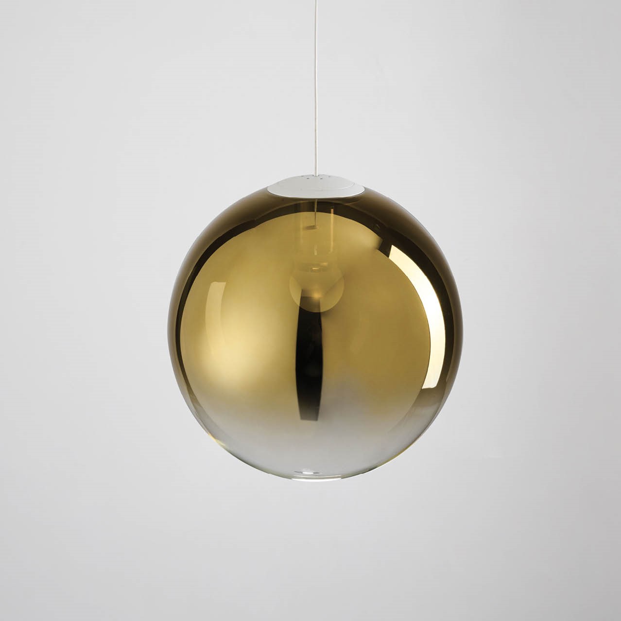BUBBLES MONTATURA LED BIANCO 10W 2700K-3000K-4000K DIMMERABILE + DIFFUSORE IN VETRO Ø 30 CM ORO