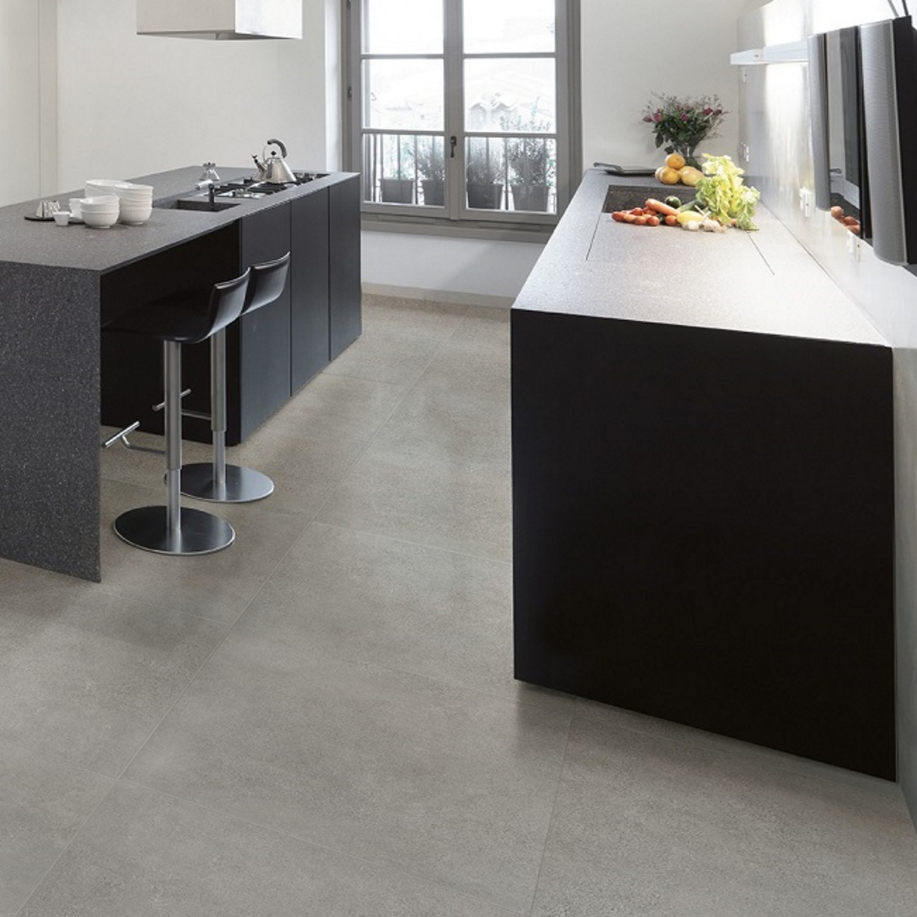Resin-effect stoneware Piemme Urban Grey 80X80cm rectified