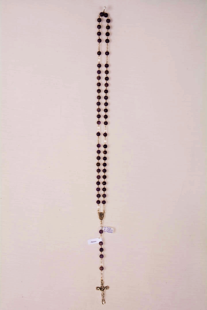 Rosario in argento e ametista
