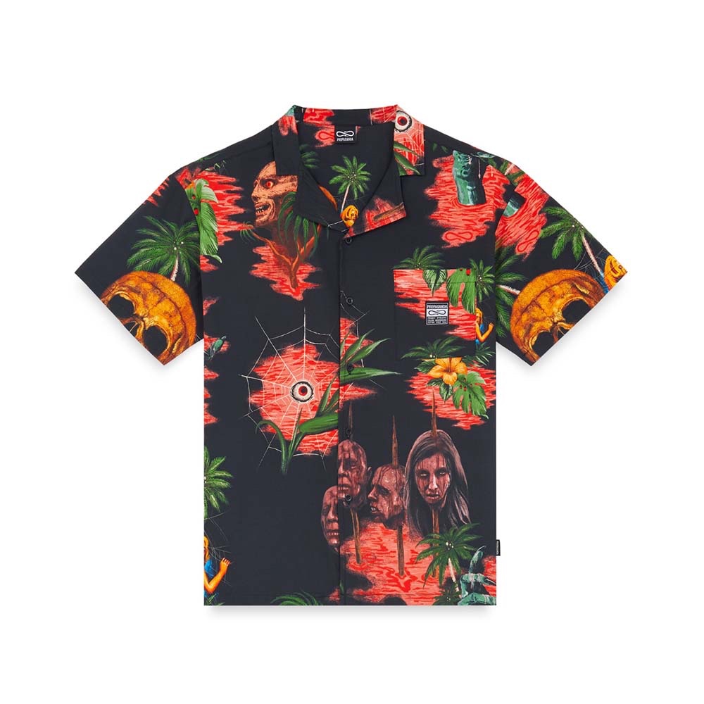 PROPAGANDA Camicia Maniche Corte Shirt Scarful 