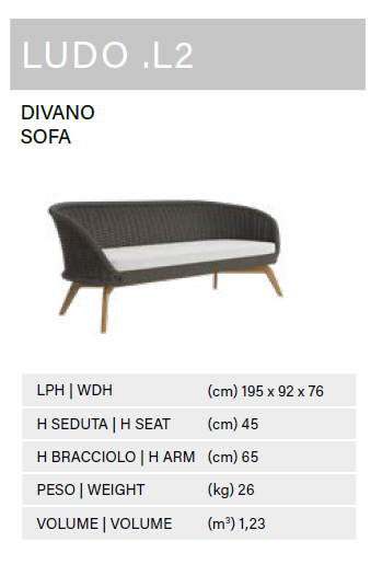 Atmosphera two-seater garden sofa Gaia Interni di Emmegi Snc