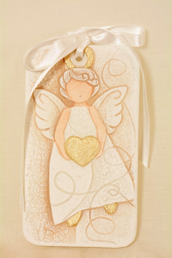 Cartapietra Quadretto con nastrino angelo maschietto 