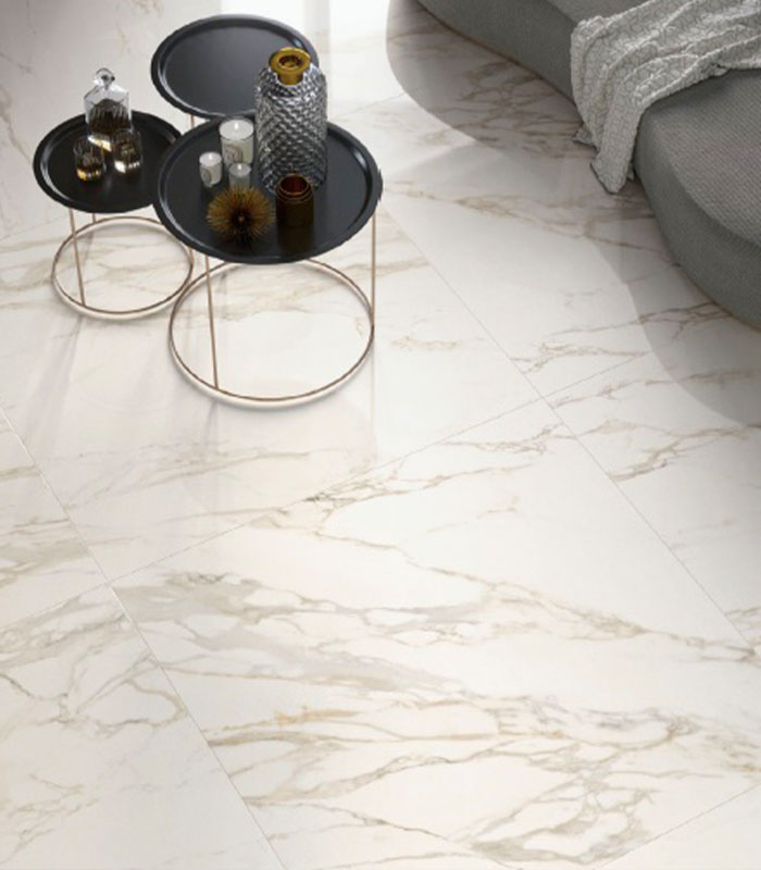 CAMPIONE Gres effetto marmo lucido Piemme Calacatta 20x20cm