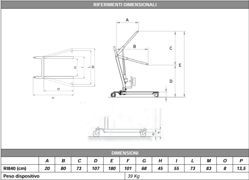SOLLEVATORE ATTIVO VERTICALIZZATORE MUEVO UP 