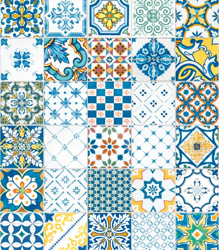 LUCE LUX Serie Majolika Wandfliesen MINORI Form 20x20cm