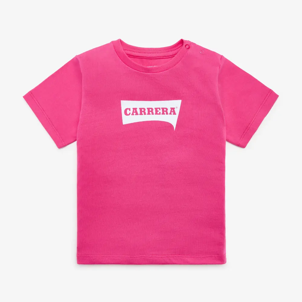 t shirt Carrera manica corta stampa frontale colore hot pink Elevenbaby IT