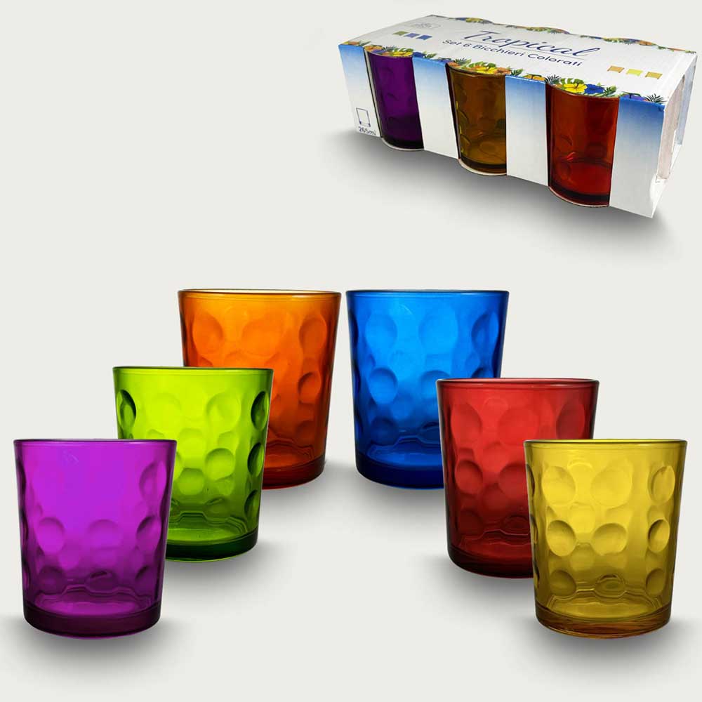 Set 6 Bicchieri In Vetro Temperato Arcade Arc - Forma Bassa 16cl Per Ristorazione