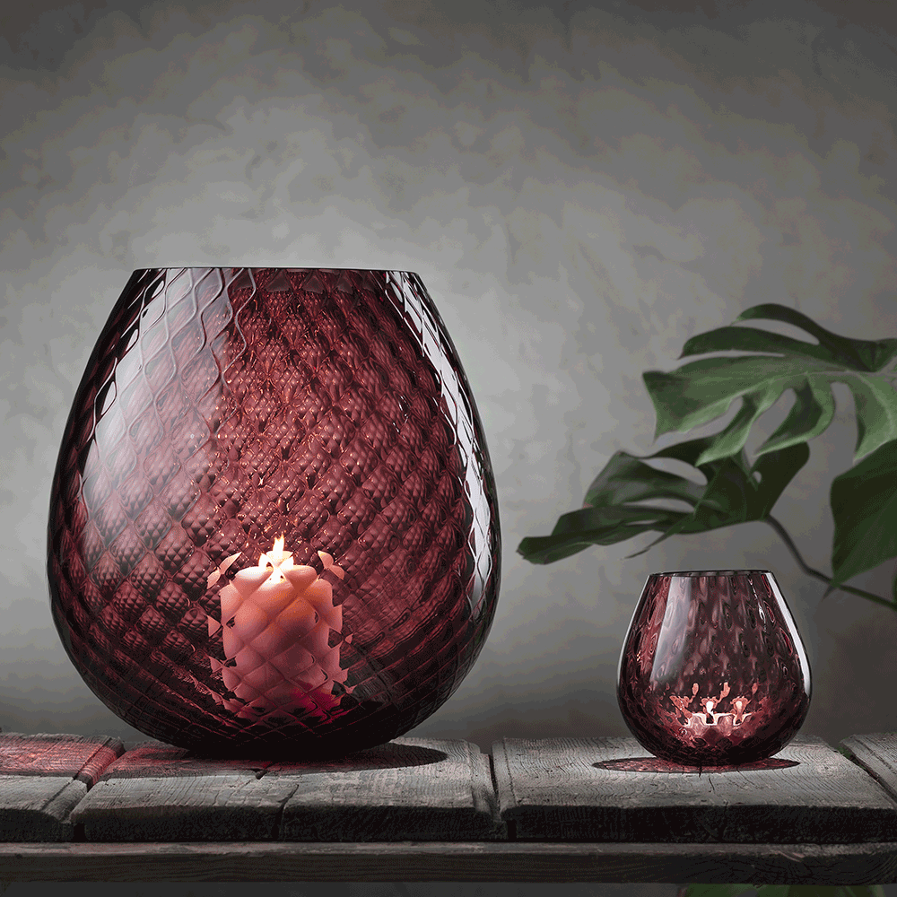 Masonmoretti Macramè XXL Violet Candle Holder