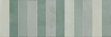 Carrelage mural effet ciment Idea Ceramica Karma Stripe K. Emeraude 25X75cm