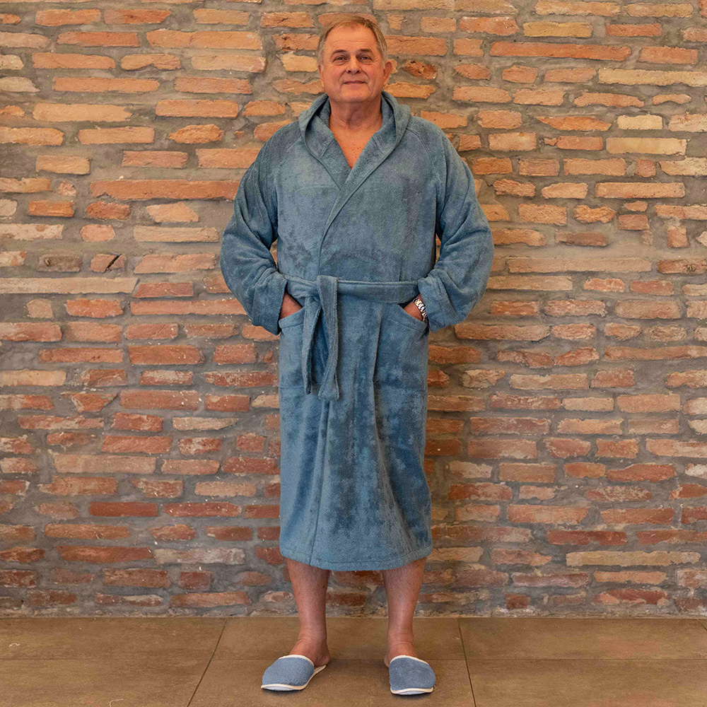 Accappatoio Easy leggero Taglie Comode - Oceano 