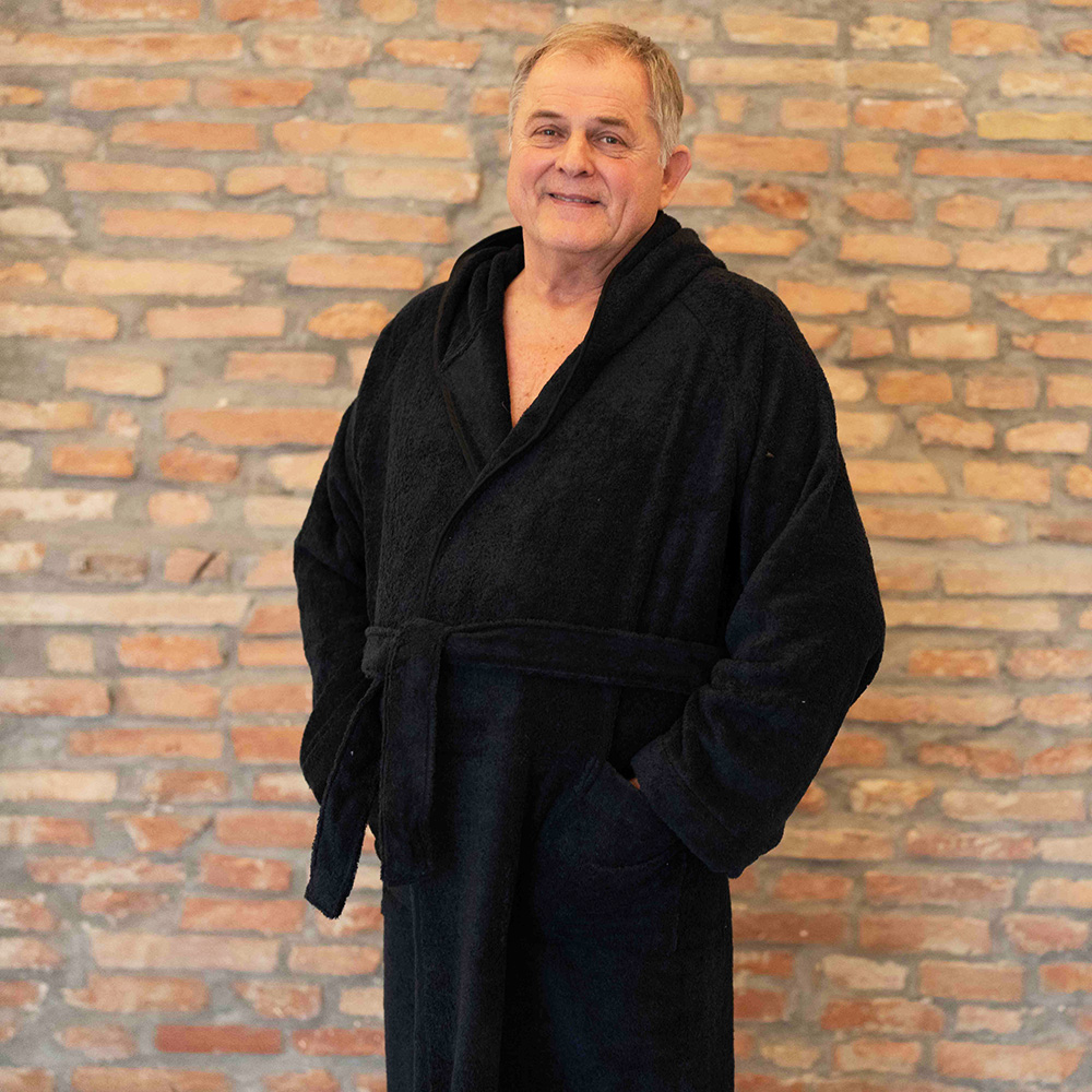 Accappatoio Easy Taglie Comode - Nero 