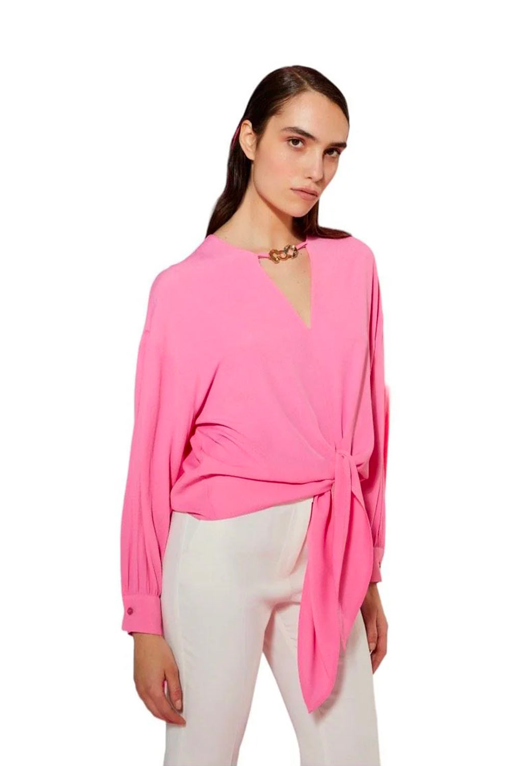 Blusa con Nodo a Fusciacca