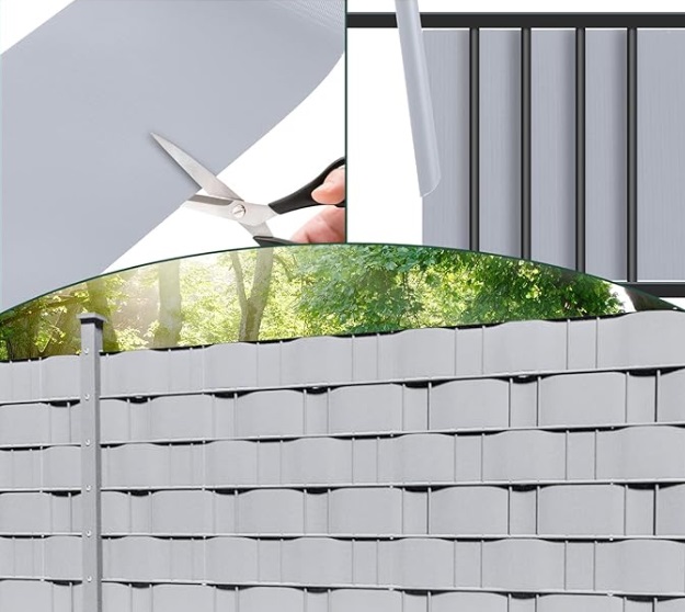 Guide Di Serraggio Per Frangivista PVC - 50 Pezzi Per Recinzioni A Doppia Asta | Trasparenti - Foto 3