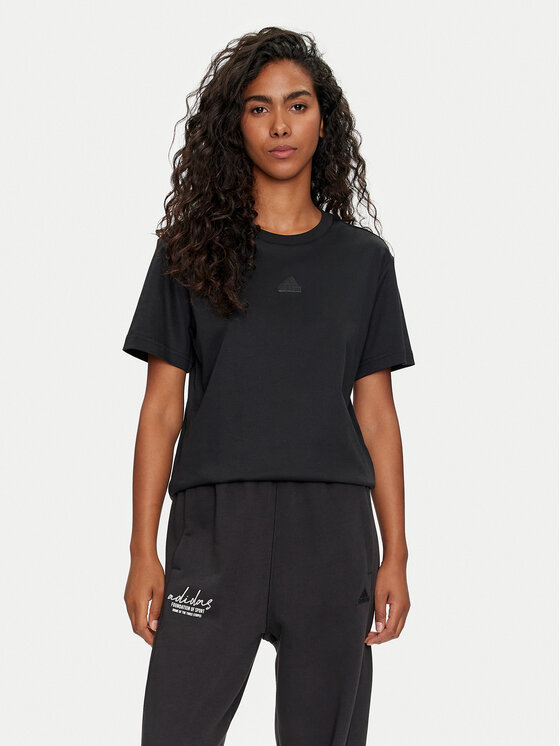 T SHIRT CORTA NERA ADIDAS ART. IY1463 Time Out