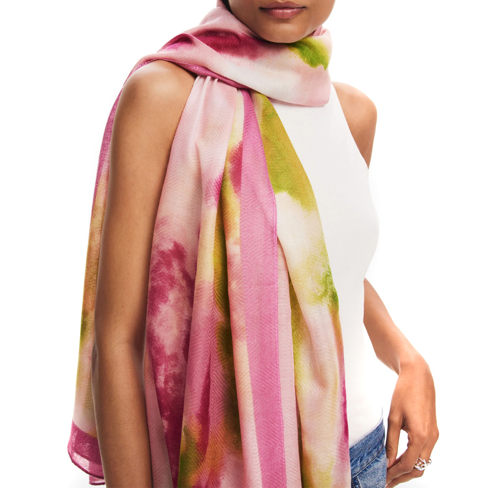 Sciarpa Desigual 180 Cm - 100% Poliestere - Motivo Colorato - Donna - Foto 10
