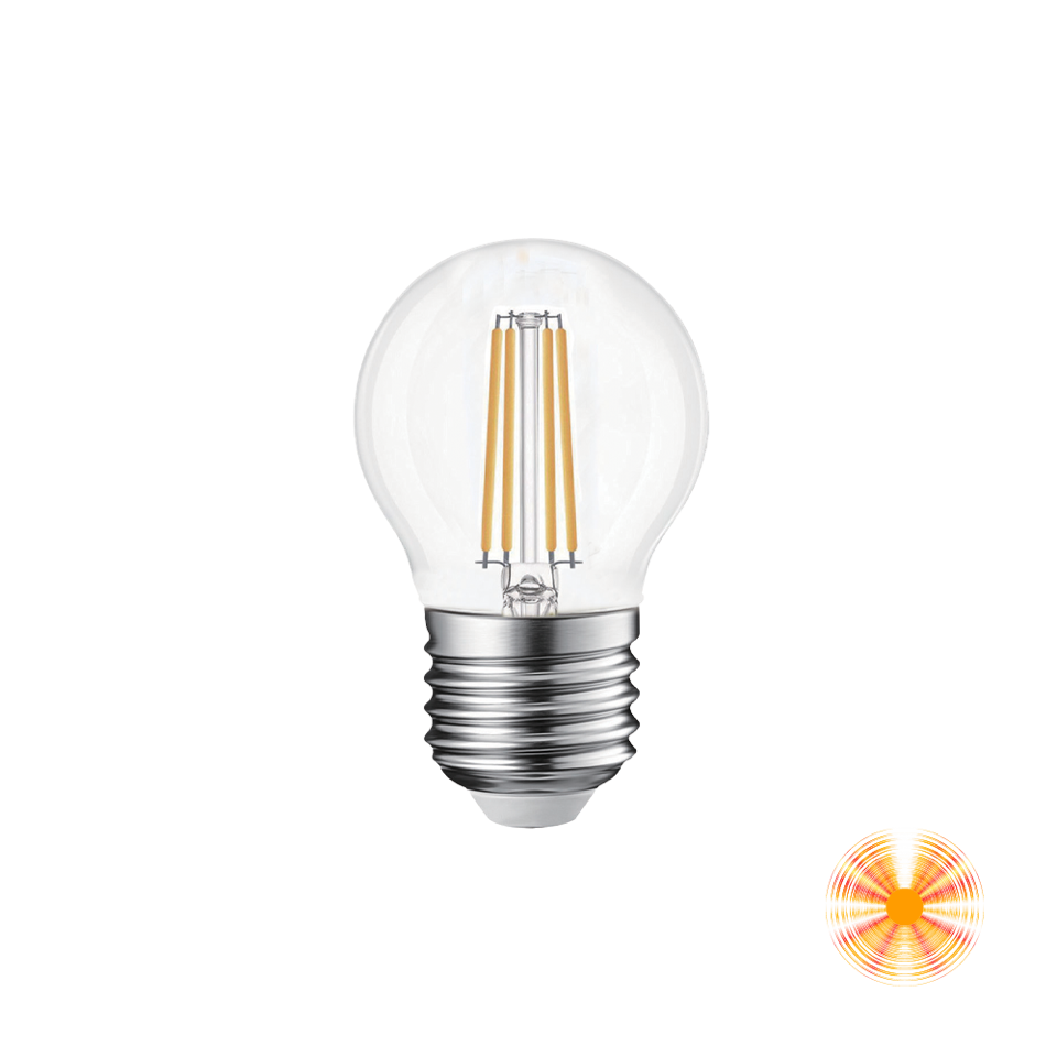 LAMPADINA FILAMENT LED G45 E27 3,8W 3000K