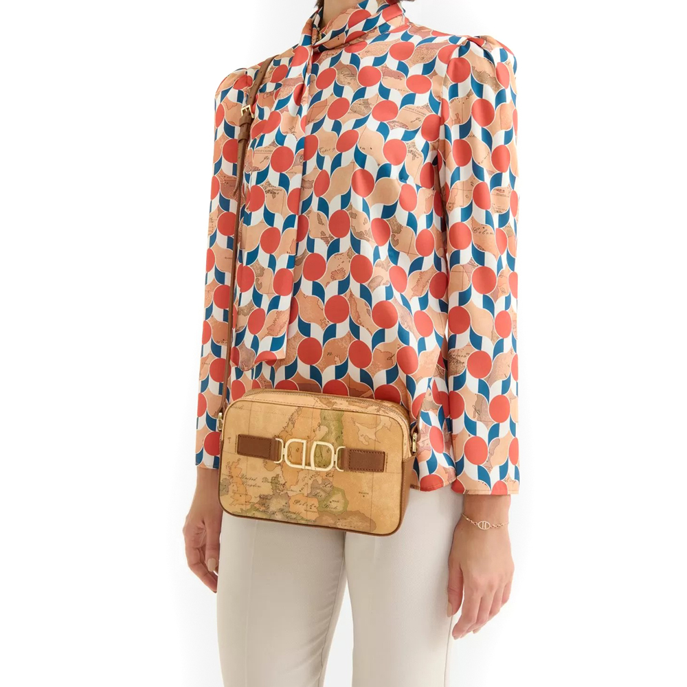 Alviero Martini 1A Classe 3D Geo Borsa a tracolla LB05 G611 548 Castagna