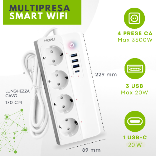 Presa Smart Esterna WiFi Meross - 2 Uscite, Impermeabile IP44, Compatibile Con HomeKit E Alexa - Foto 3
