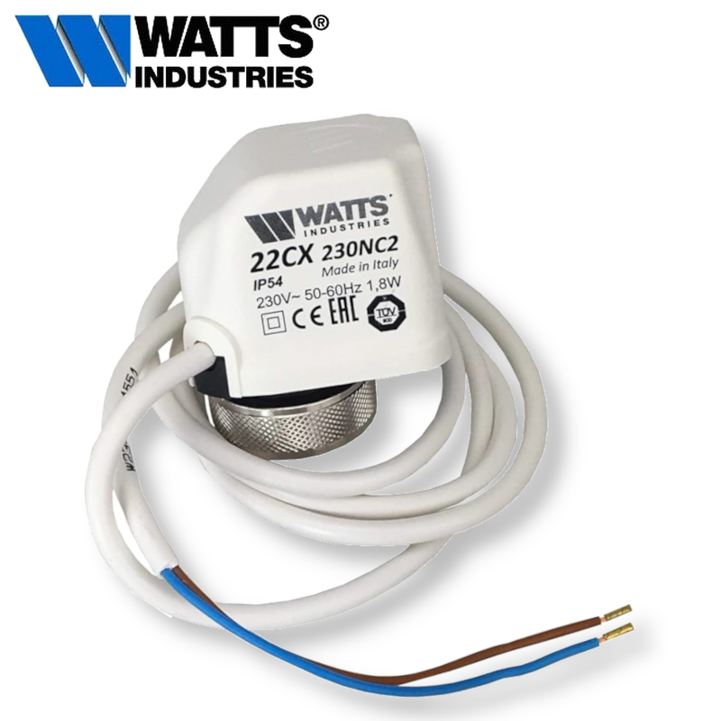 Electrothermal Actuator 22CX Watts Cazzaniga with 230V Power