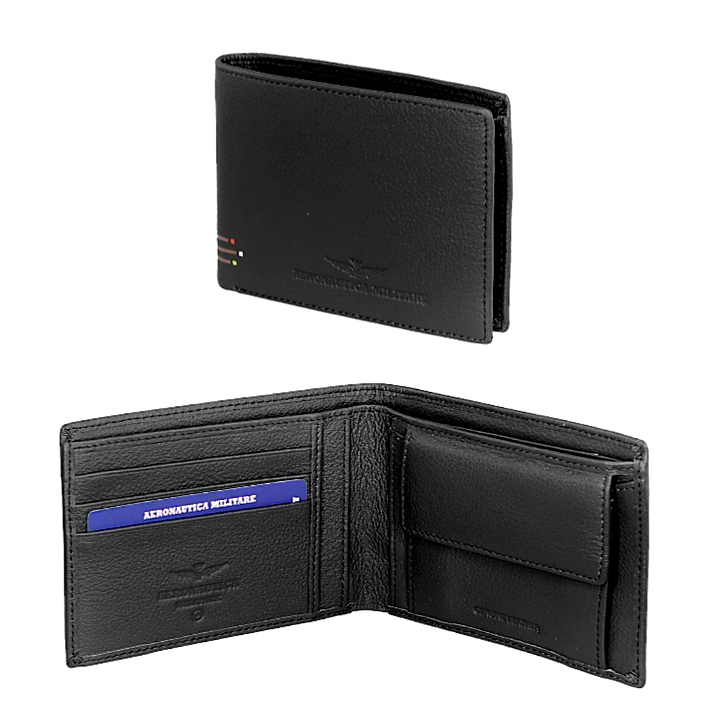 Aeronautica Militare Set regalo Portafogli + Portachiavi 191 Nero