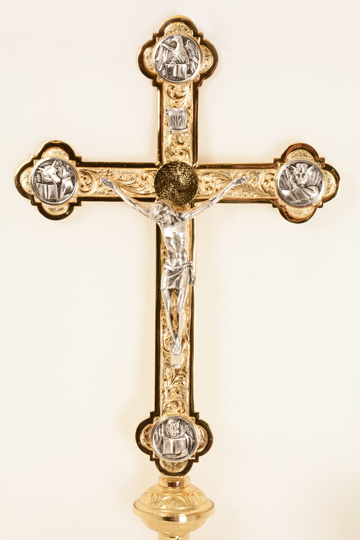 Croce Astile in Bronzo bicolore GALF520