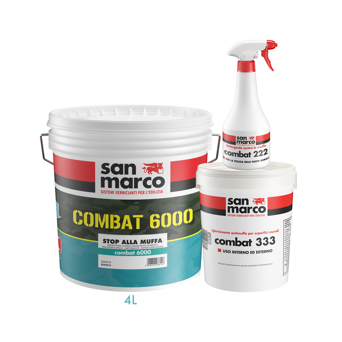 Kit Antimuffa Lavabile 20mq bianco | San Marco