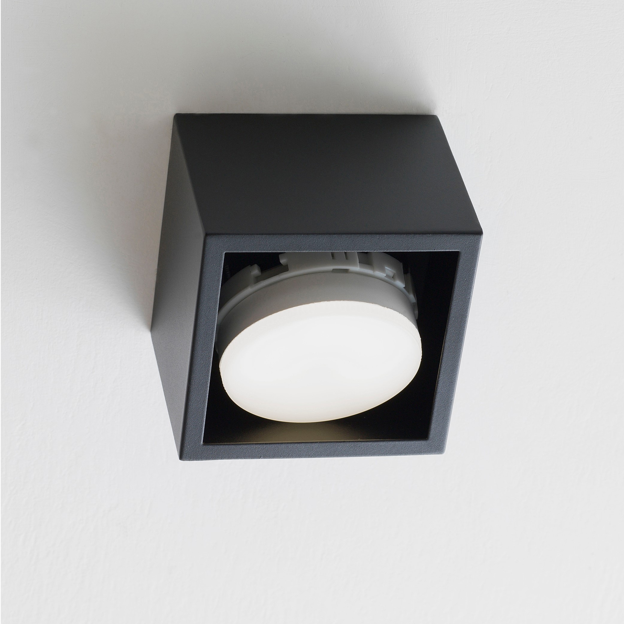 CAGE PLAFONIERA SINGOLA NERO 1X12W GX53