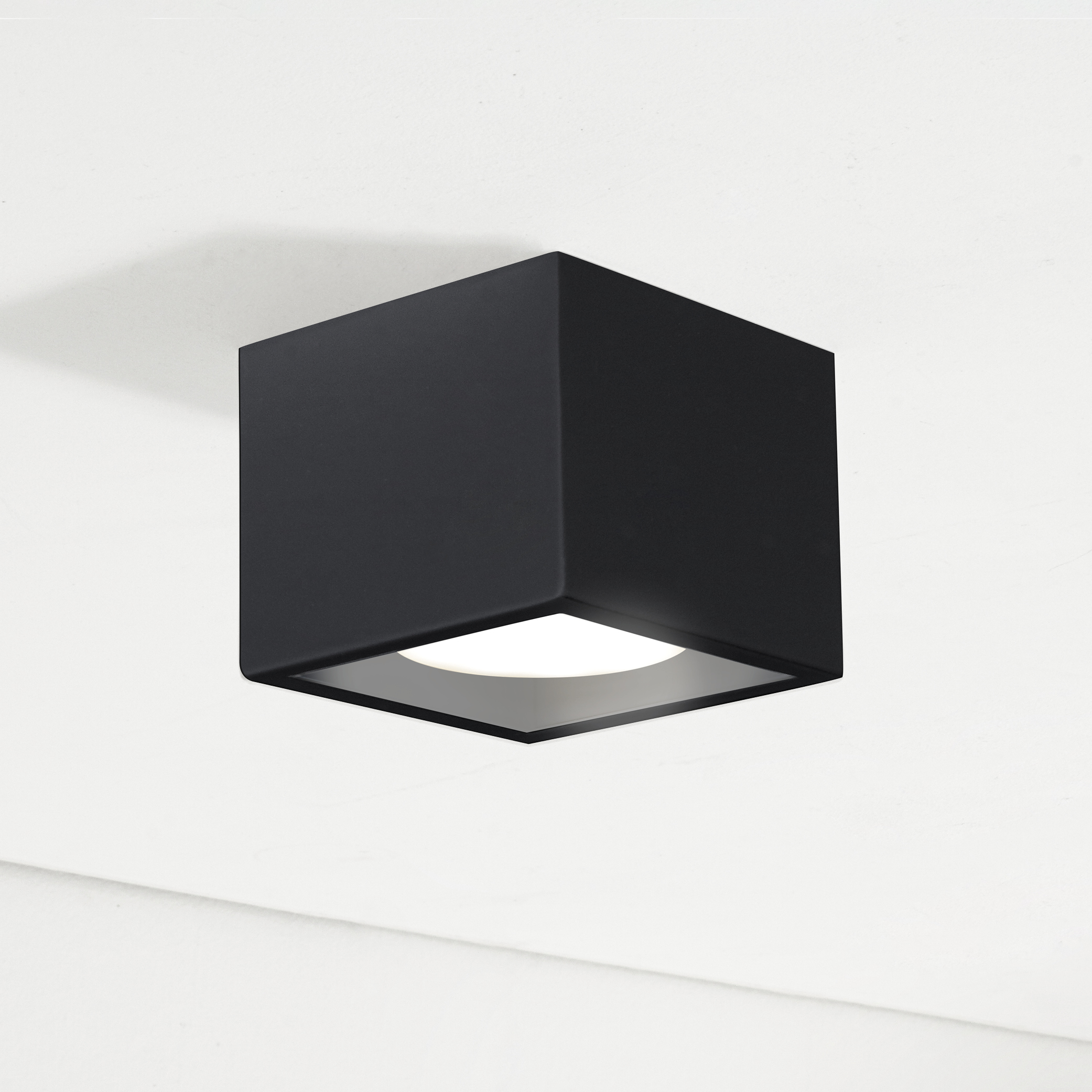CAGE PLAFONIERA SINGOLA NERO 1X12W GX53