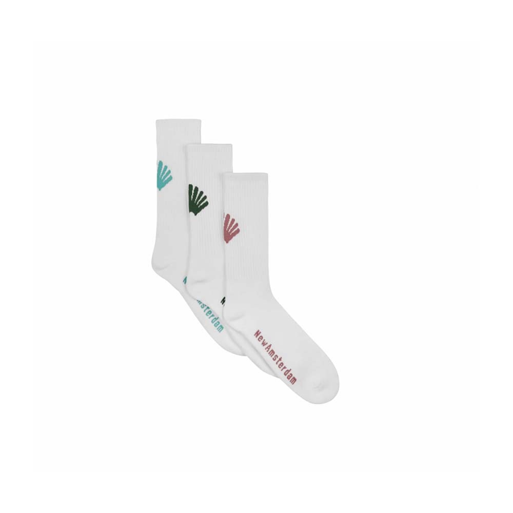 N.A.S.A. Calze Socks Logo 3 Pack White 
