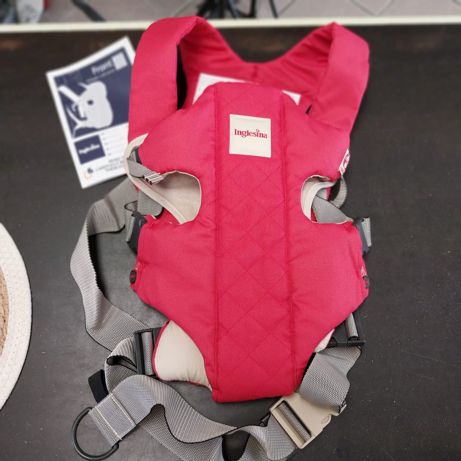 MARSUPIO ERGONOMICO INGLESINA FRONT SOFT CARRIER dai 3 5 ai 9 kg IMPRONTINA VERDE DI SAULO VALERIA