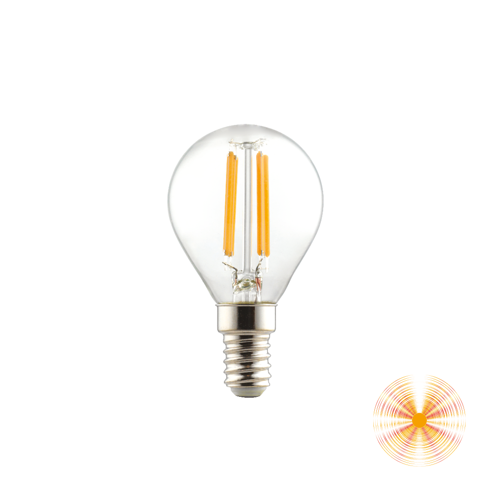 LAMPADINA FILAMENT LED G45 E14 4W 3000K