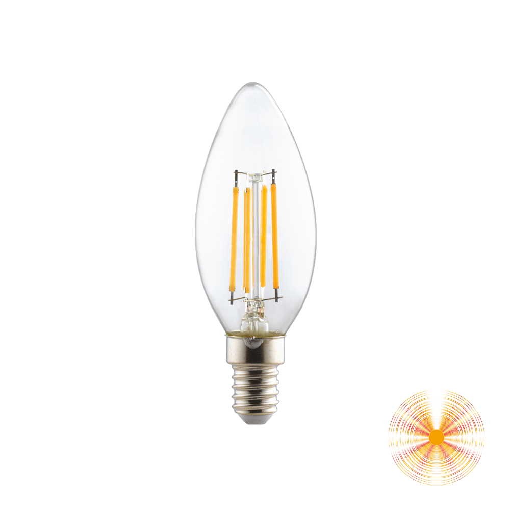 LAMPADINA FILAMENT LED C35 E14 6W 3000K