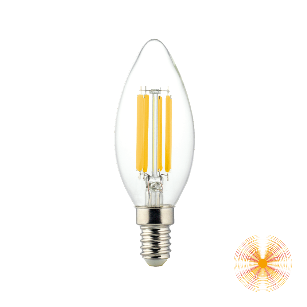 LAMPADINA FILAMENT LED C35 E14 4W 3000K