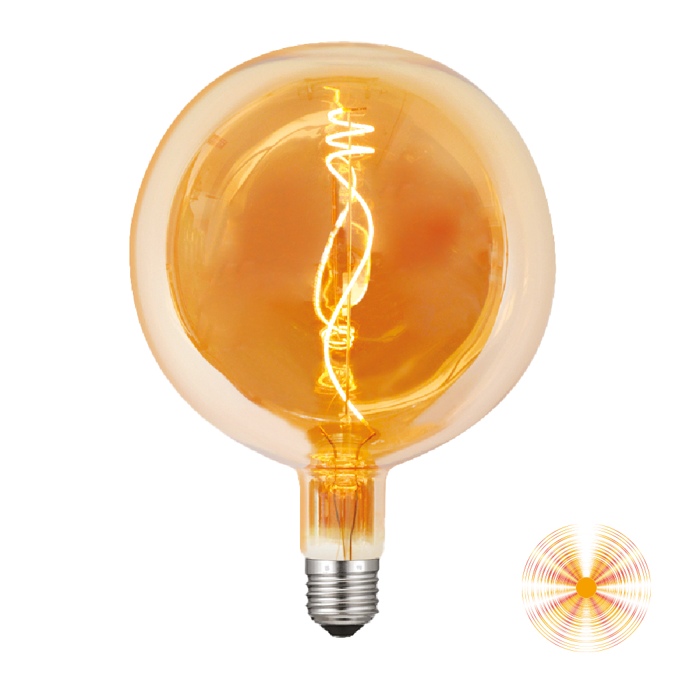 LAMPADINA VINTAGE AMBER G180-S E27 4W 2700K