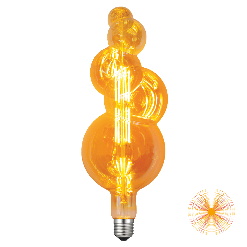 LAMPADINA LED VINTAGE AMBER PTC-8C E27 8W 2700K