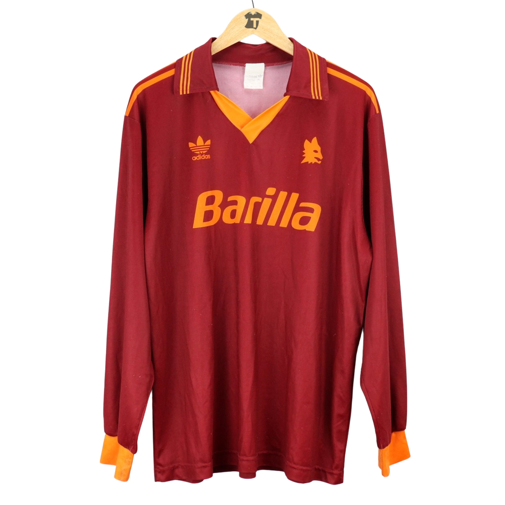 1993 94 Roma Maglia 14 Garzya Match Worn Barilla Adidas