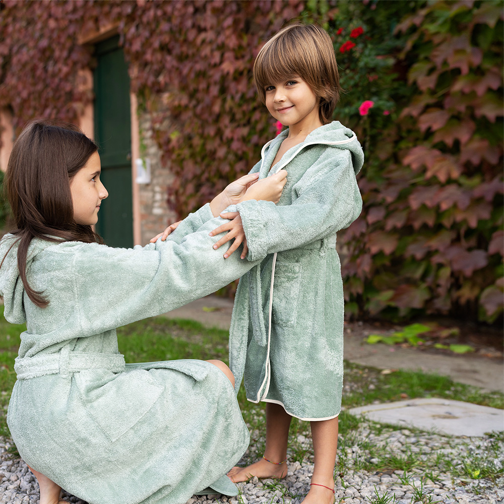Accappatoio Baby  Aloe/Panna 