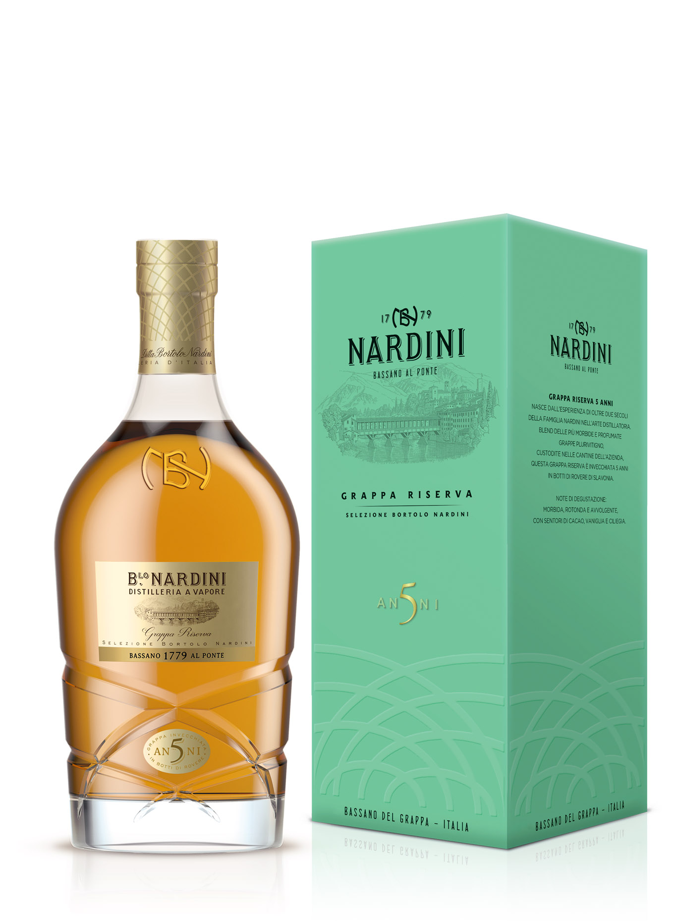 Grappa Riserva 5 anni Selezione Bortolo Nardini box